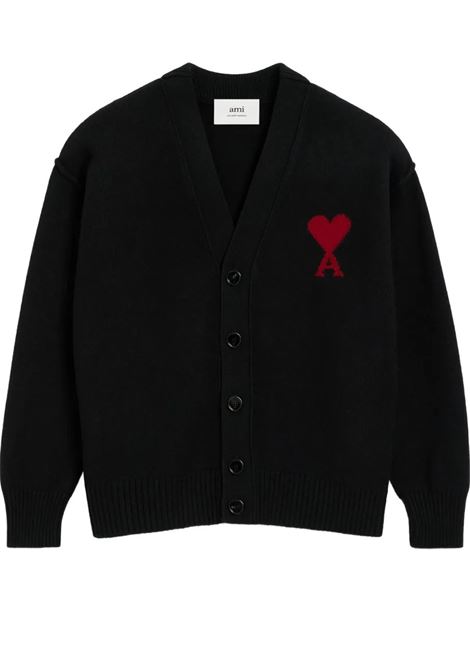 adc cardigan man black AMI PARIS | UKC367.018009